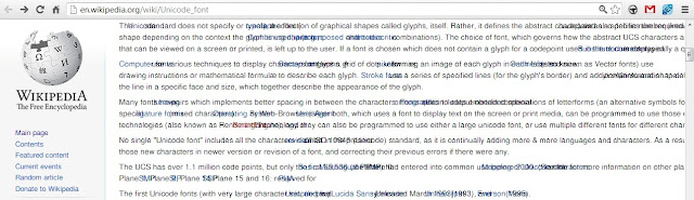 wikipedia font problem