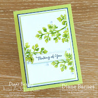 thinking of you card using Stampin Up Meadow dies, Stylish Shapes dies, Go to Greetings stamp set. Card by Diane Barnes - Independent Demonstrator in Sydney Australia - cardmaking - stampinupcards - diecutting - stamping - colourmehappy