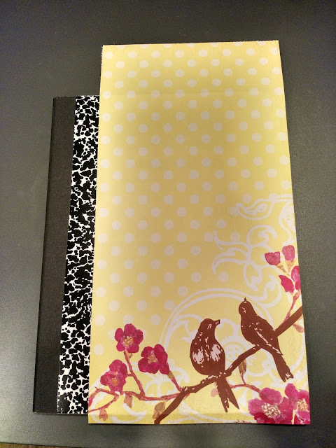 Mod Podge Notebook--A quick, easy and cute way to update a boring composition notebook!