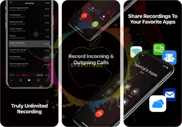 Tapeacall Call recorder ios app screenshot