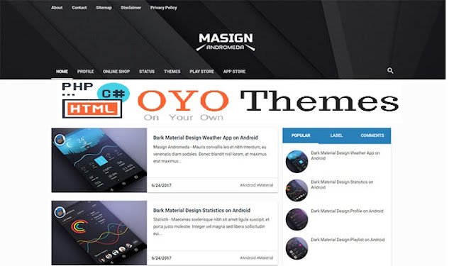  super flexible platform and fully reactive blogger theme Masign Blogger Template