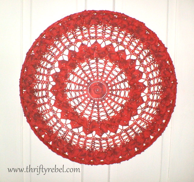 The Thrifty Rebel: Large Painted Doily Wall Art