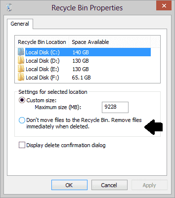 How to Bypass Recycle Bin While Deleting Files