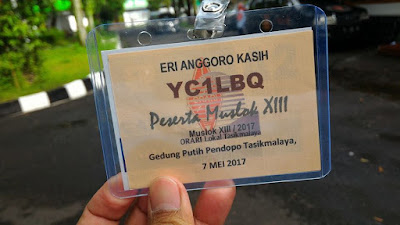 Name tag peserta muslok XIII ORARI Lokal Tasikmalaya tahun 2017.