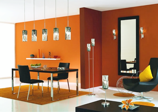 Kumpulan Desain Gambar Interior  Rumah  Warna  Cat  Orange  