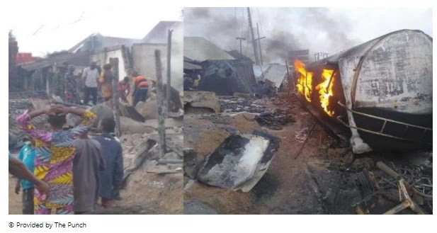 Niger tanker blast destroys more than 50 shops