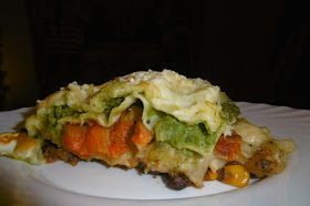 triple layer vegetarian lasagne