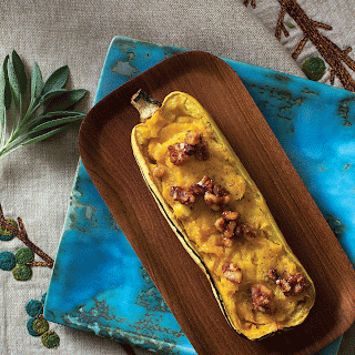 Twice-Baked Delicata Squash with Spiced Nuts