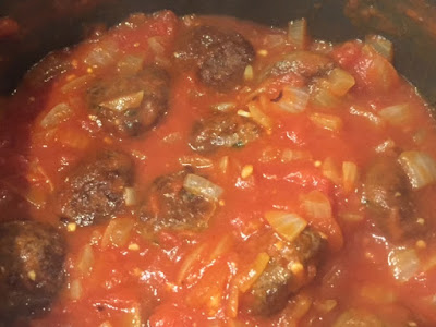 The Improving Cook- Meatball Sauce with meatballs