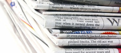 Stack of newspapers