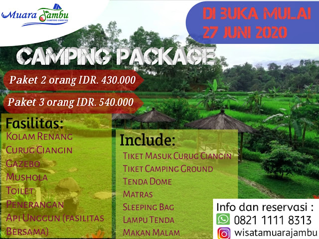 Harga Paket camping muara jambu - curug ciangin.