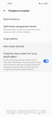 Mengakses Optimasi Baterai ColorOS