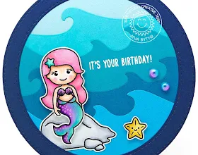 Sunny Studio Stamps: Best Fishes Catch A Wave Dies Magical Mermaids Summer Themed Cards by Vanessa Menhorn and Anja Bytyqi