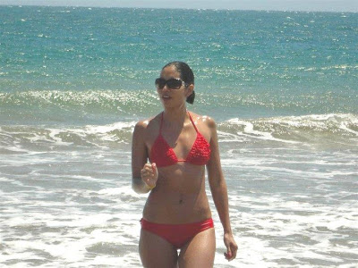 en la playa