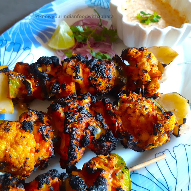 Tandoori Gobi Tikka | No Oven Cauliflower Tikka