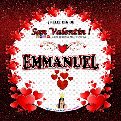 Feliz Día de San Valentín - Nombre Emmanuel