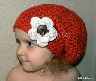 Swirls and Sprinkles: Crochet slouchy hat by Stitch11