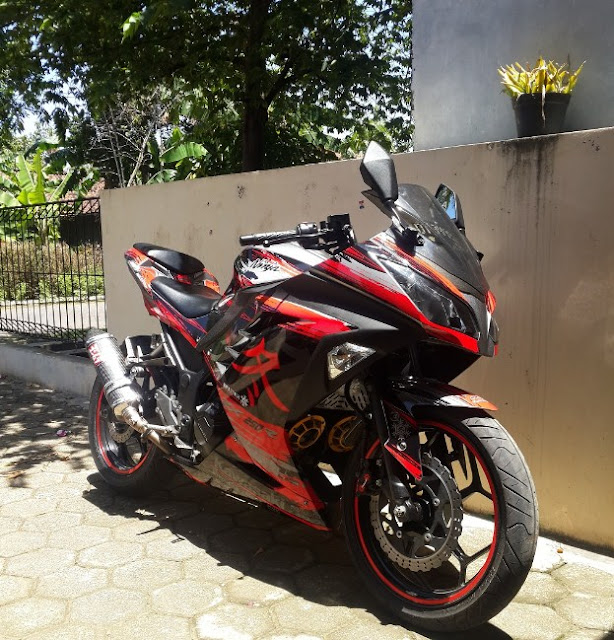 modifikasi ninja 250 fi merah 2015