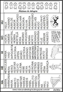 Fichas de leitura para alfabetização 