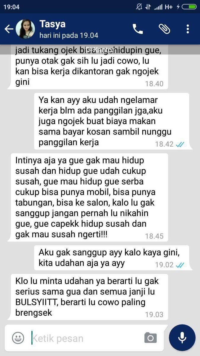 Nggak Mau Hidup Susah Dengan Cowoknya Yang Tukang Ojek Chatting