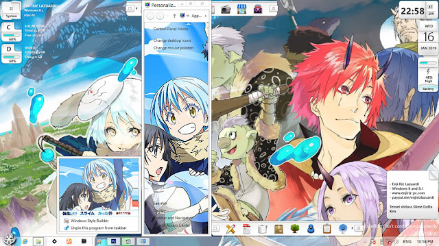 Download Windows 8 and windows 8.1 Theme Anime Tensei shitara Slime Datta Ken by Enji Riz Lazuardi