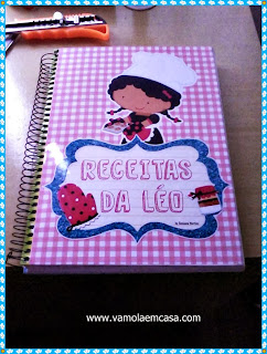 capa caderno receitas personalizado