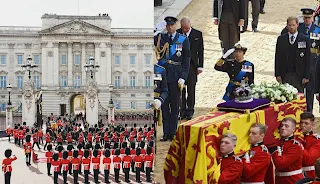 Queen's coffin procession to Westminster Hall