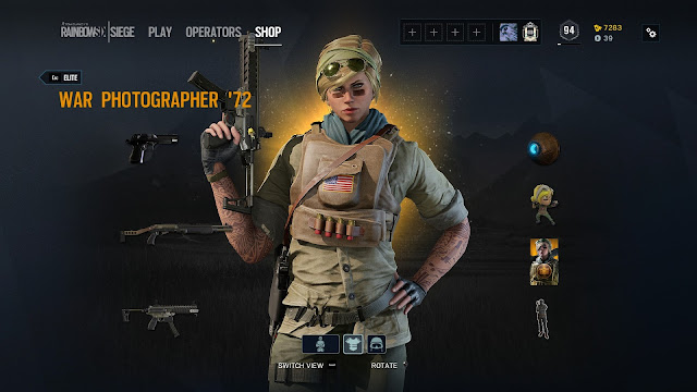 Valkyrie Elite - WAR PHOTOGRAGPHER '72 Skin Close-up Tom Clancy's Rainbow Six Siege