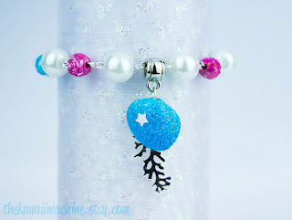 kawaii fairy kei seashell beaded bracelet