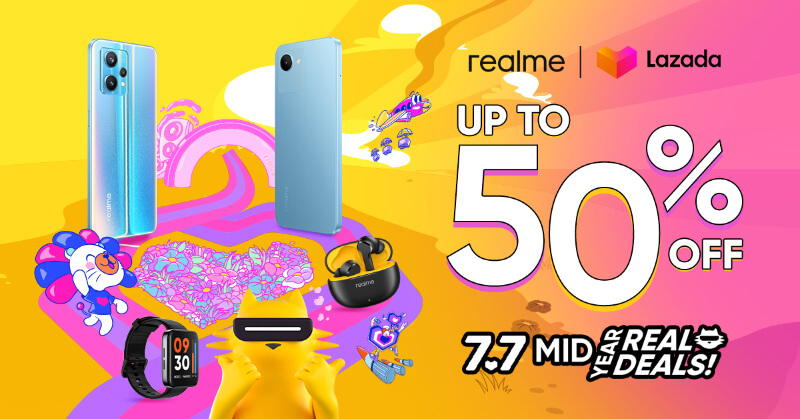 realme announces 7.7 mid-year sale with up to 50 percent off!