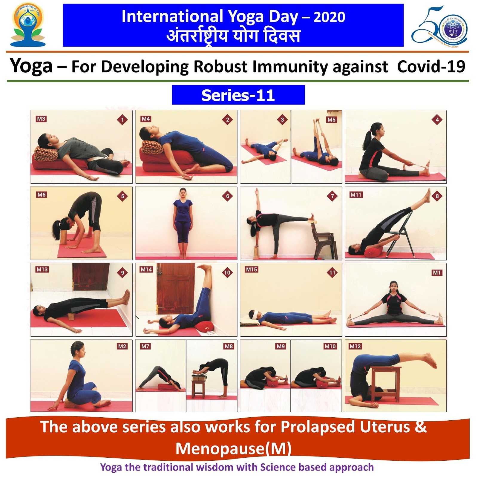 Happy International Yoga Day ... This series also works for Prolapsed Uterus & Menopause(M)