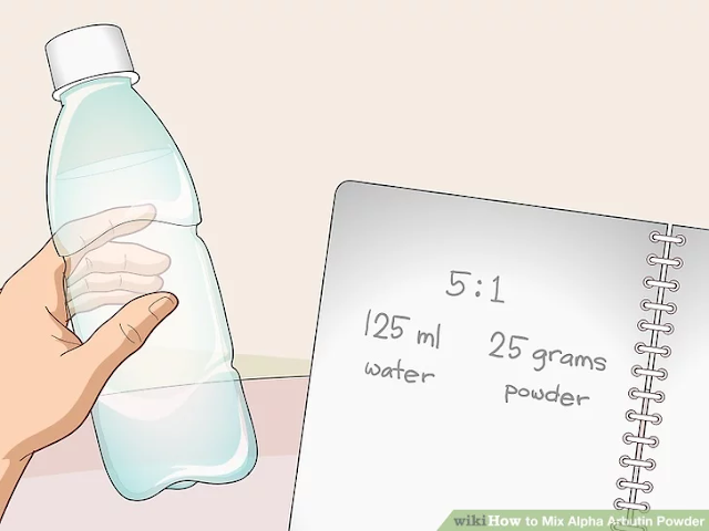 Calculate the amount of purified water needed to create a 5:1 ratio