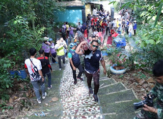 Kapolres Toraja Utara Pimpin Langsung Kerja Bakti di Lokasi Tugu Salib Singki Bersama Sejumlan Elemen