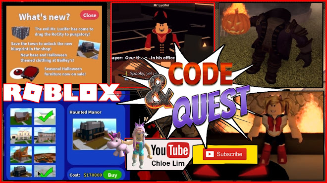 Chloe Tuber Roblox Rocitizens Gameplay A New Code And How To Complete The Halloween Quest Loud Warning - rocitizens roblox jobs tutorial youtube