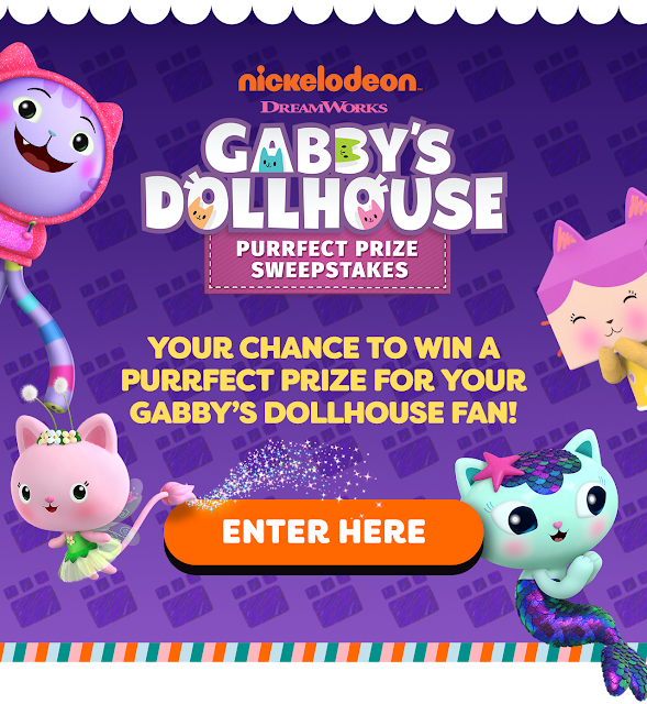 Enter the Gabby's Purrfect Dollhouse Giveaway for your chance to win a Purrfect prize for your 'Gabby's Dollhouse' fan!