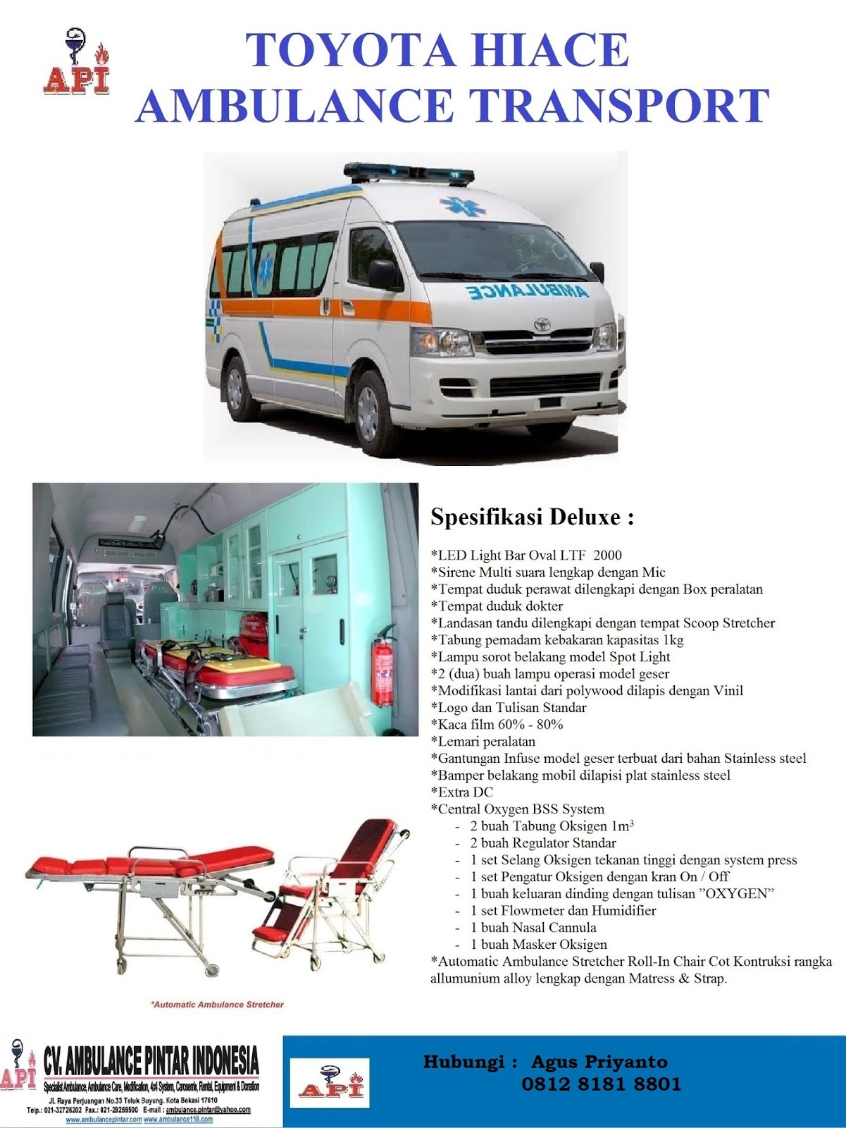Jual Ambulance Toyota Hiace  Dealer Ambulance Toyota 