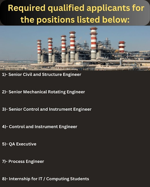 Required qualified applicants for the positions listed below: