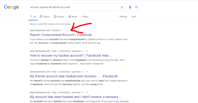 Recover Hacked Facebook Account