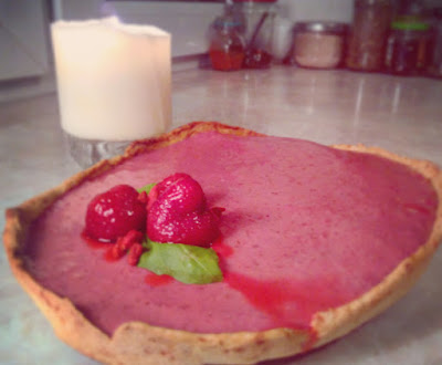 Tarte vanille-fraise (dessert végan)