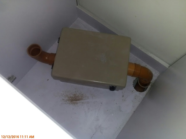 The installed grease trap