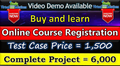 Buy Online Course Registration Application Test Case and Complete Project