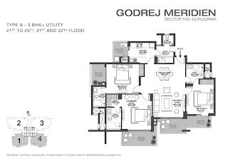 Godrej Meridian 3BHK Type A +Utility