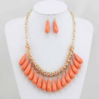 Orange Bib Necklaces
