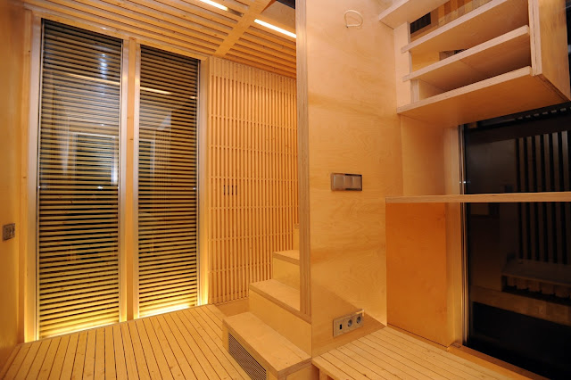 Photo of the small living room in the sustainable micro house