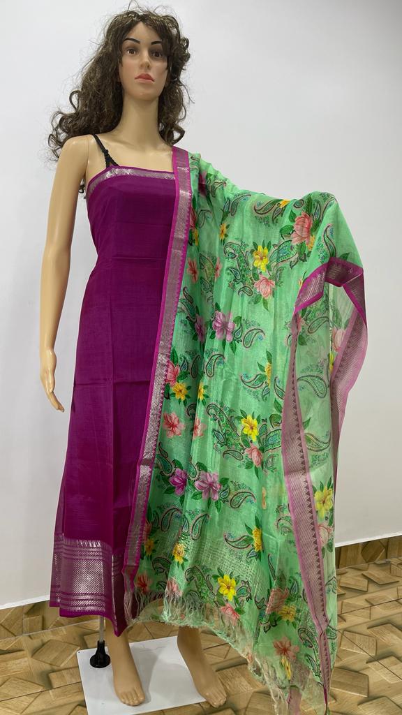 Kota Doria Cotton Kalamkari Print Salwar Dress Material - Shop online women  fashion, indo-western, ethnic wear, sari, suits, kurtis, watches, gifts.