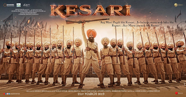 First Look Poster of Akshay Kumar Starrer Kesari featuring Akshay Kumar and Soldiers in Turban and Army Uniform