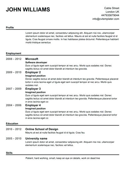 create resume template create your own resume template free 2019