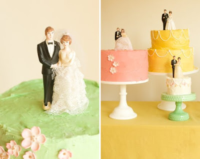 If having a vintage theme wedding how cute would it be to top each cake