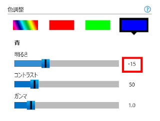 ブルーカット　設定　方法