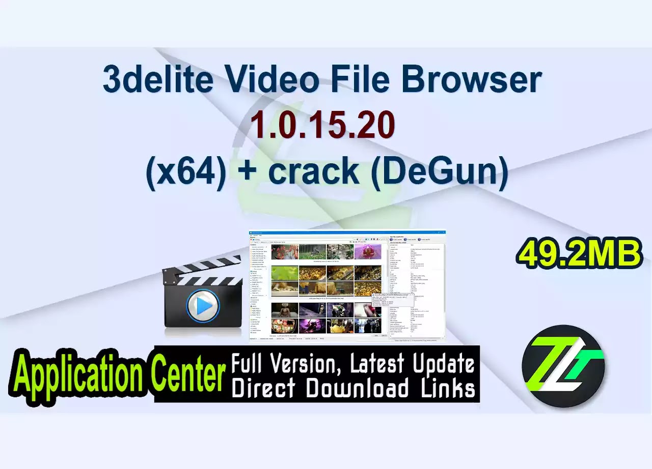 3delite Video File Browser 1.0.15.20 (x64) + crack (DeGun)